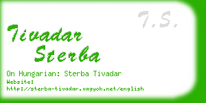 tivadar sterba business card